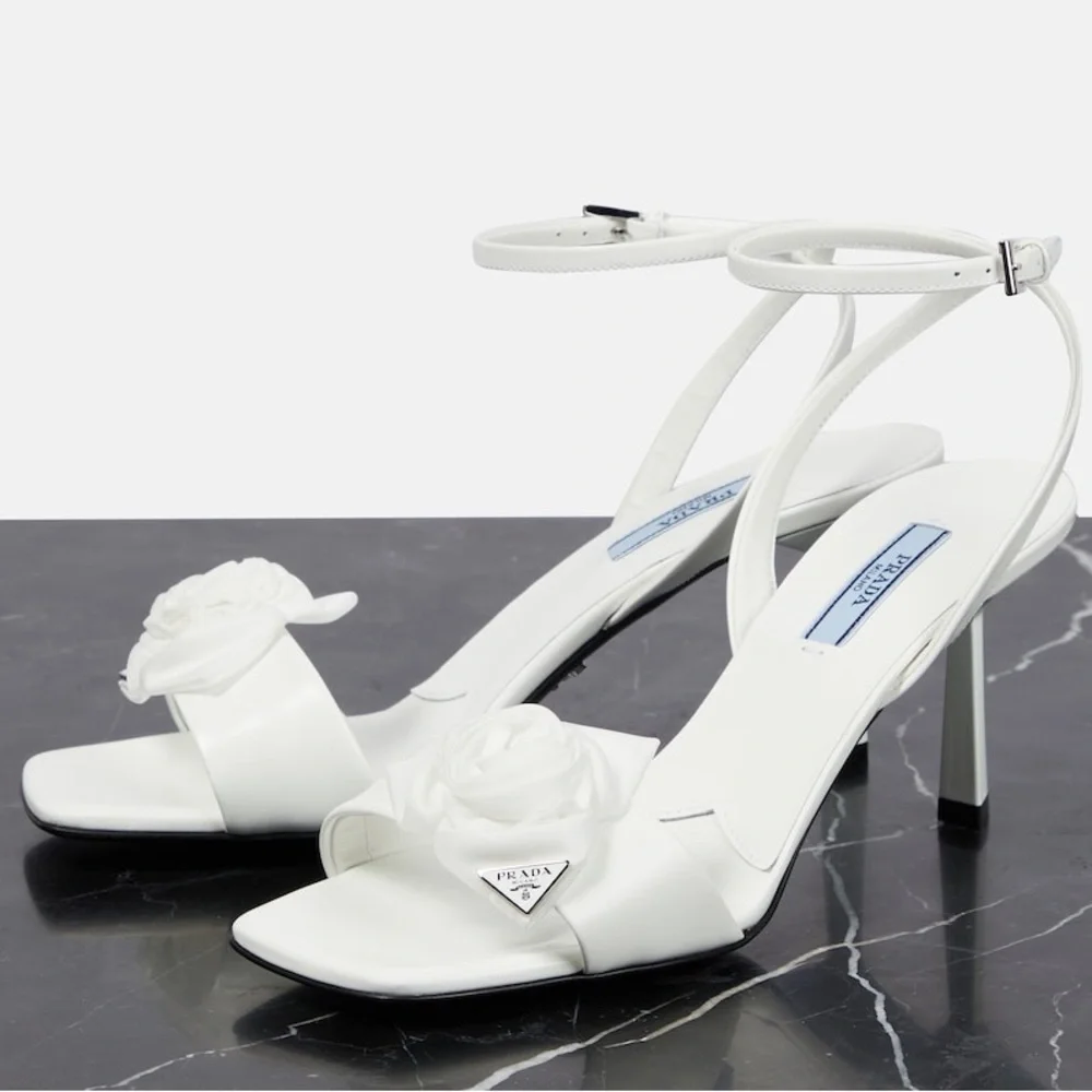 EUC PRADA Rosette leather sandals 41 - Picture 1 of 15
